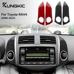 Real Soft Carbon Fiber Sticker For Toyota RAV4 2006 2007 2008 2009 2010 2011 2012 LHD RHD Car Side of Center Console Panel