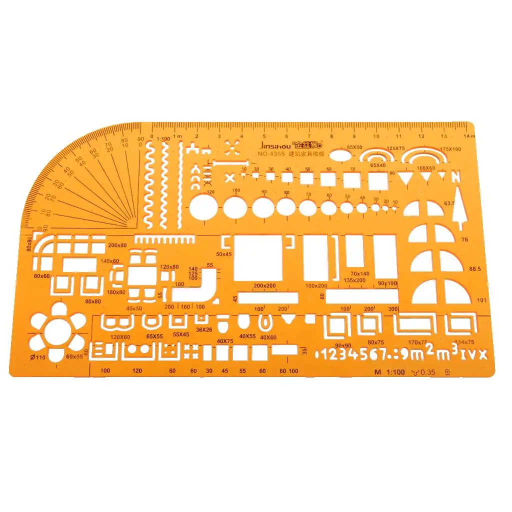 learning-template-ruler-for-school-math-drafting-stencil-geometric-shapes-plastic-measuring-tool