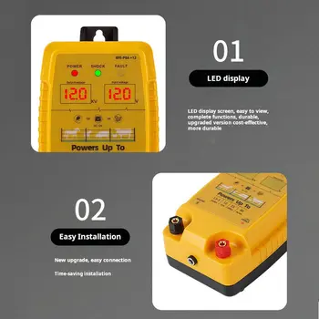 5公里電子脈衝圍欄12V脈衝控制器,適用於牛羊牲畜、牧場家禽等,電動牧羊設備 8 best sales 電動牧羊犬 - №7
