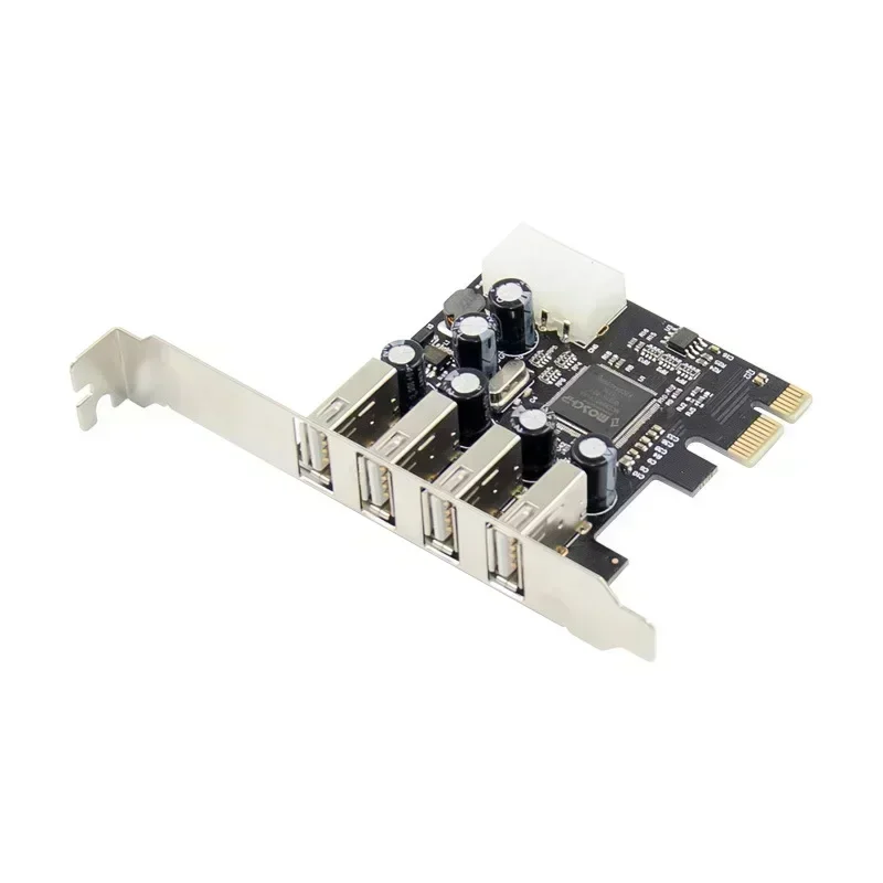 4Port Controller Add On Card PCIe USB 2.0 Expansion Card Plug And Play Compatible With USB1.1 Adapter Chip Asmedia MCS9990 Riser