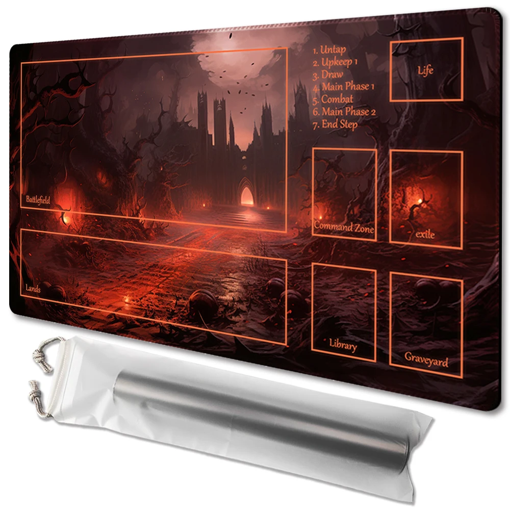 

The Castle of - Board Game TCG Playmat Table Mat Game Size 60X35 CM Mousepad Compatible for MTG CCG