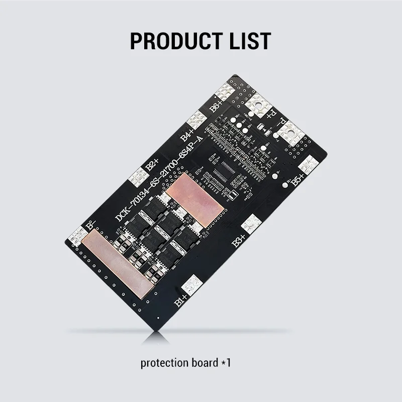 6S 50A BMS 24V 3.7V 21700 Ternary  Li-ion Lithium Battery bms With Balance Short Circuit Protection For 1000W E-bike Scooter ﻿
