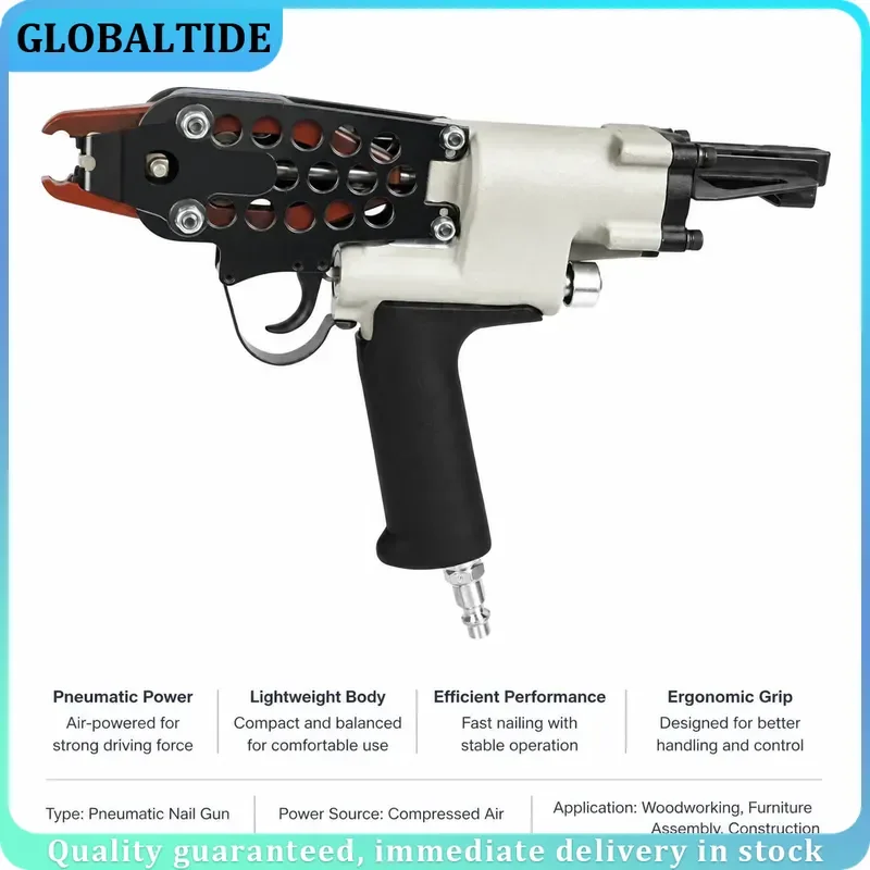 New Clinching Tool C Clip Ring Stapler Air Nailer Hog Ring Plier for Wire Cage Car Seat Spring Mattress Bed 760AT Bundled Guns