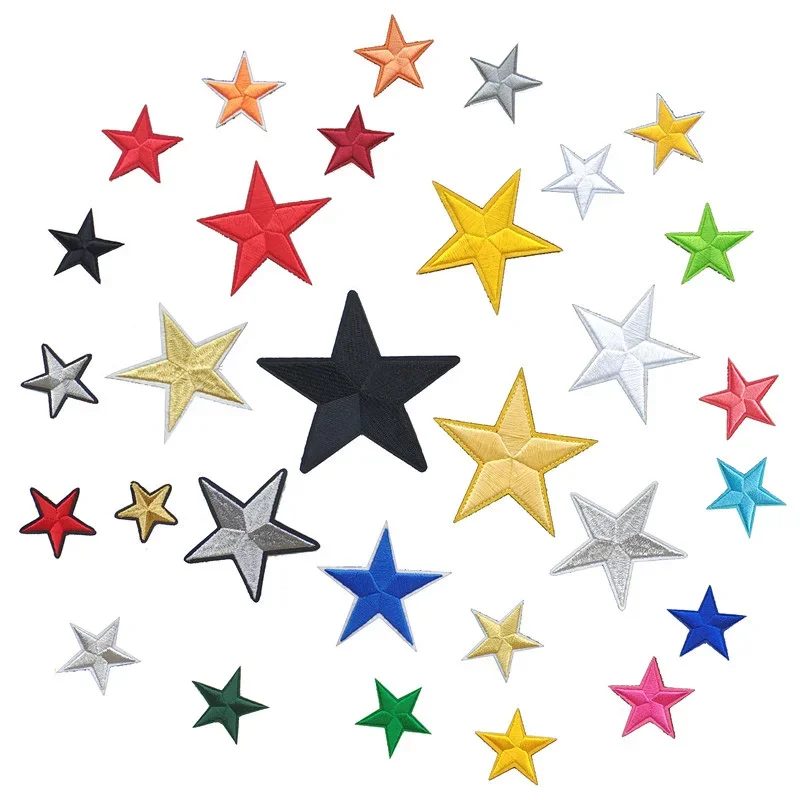 Carnival Star Patch for Clothing Iron on Embroidered Sew Applique Cute Patch Fabric Badge Garment DIY Apparel Accessories