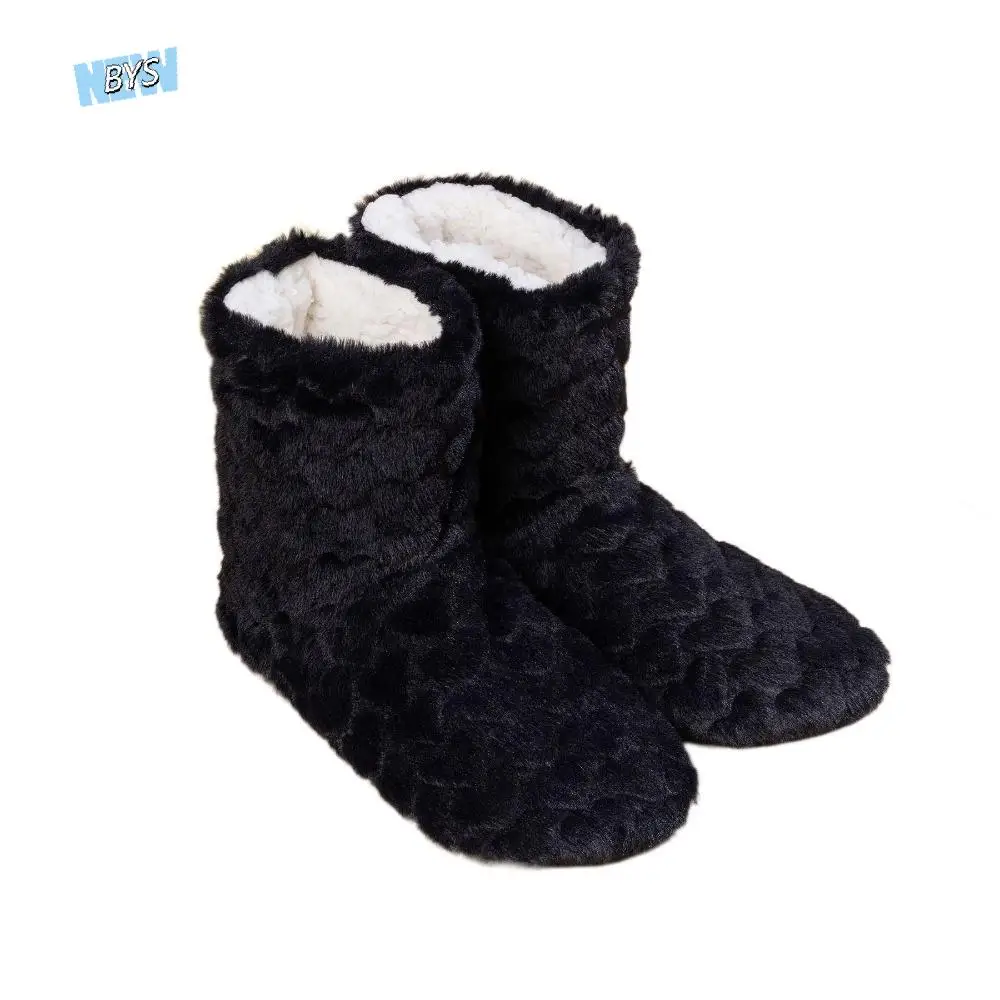 

Hosiery Heart Fluffy Slipper Socks Women Soft Sole Anti Slip Indoor Shoes Foot Warmer Winter Fleece Floor Socks Winter