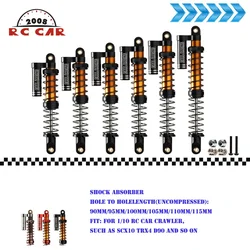 Ammortizzatore a olio in lega 2/4PCS 90/95/100/105/110/115mm per RC Crawler 1/10 AXIAL SCX10 TRX4 D90 CC01