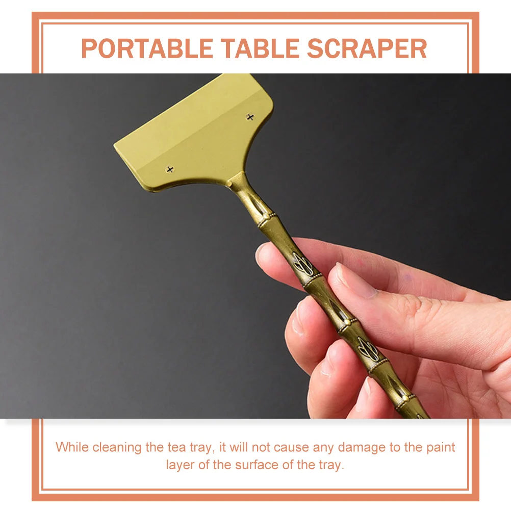 

Copper Tea Tray Scraper Practical Handle Multipurpose Tea Set Cleaning Brush Home Office Practical Cleaning Brush