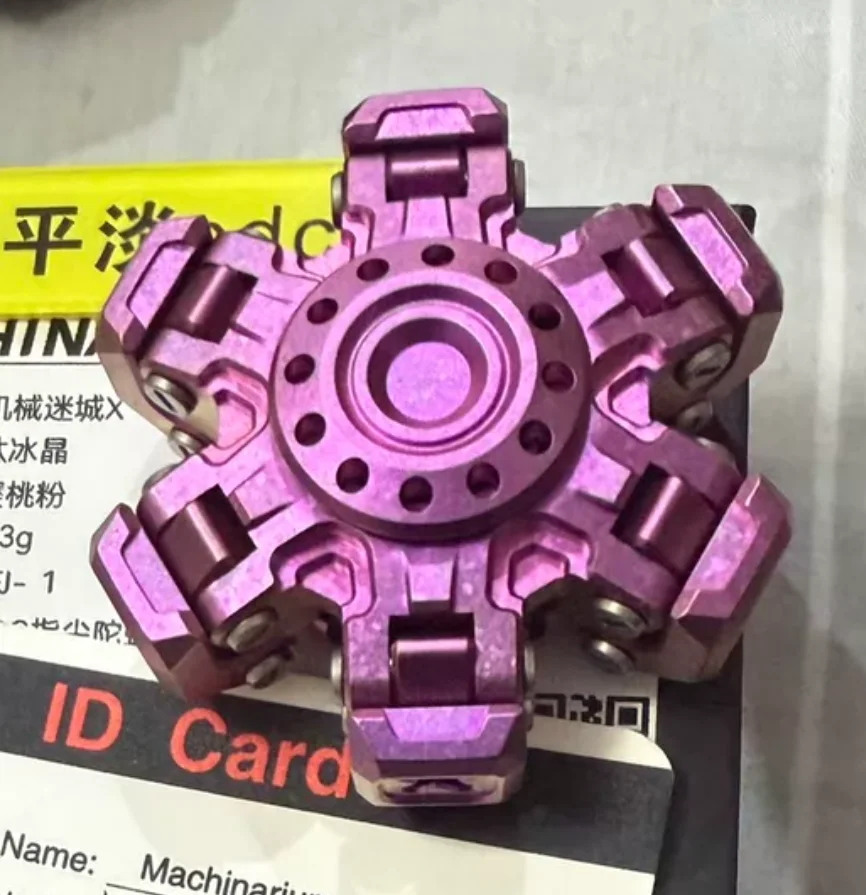 Used EDC Ice Crystal Titanium City X Stress Relief Toy Haptic Spinner Fingertip Gyroscope Decompression Toys