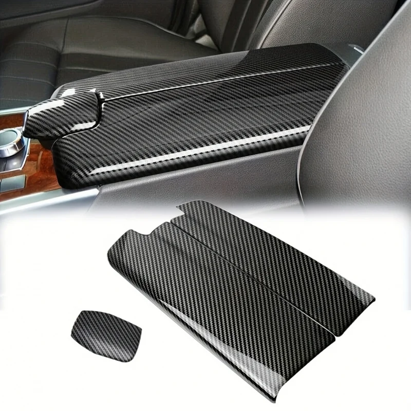 

Applicable to Mercedes-BenzELevelW212 2010-2015Style 3Carbon fiber car accessory center console armrest box panel decorative cov