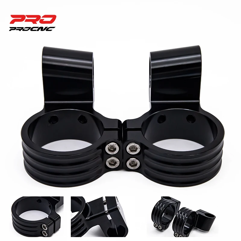 

50MM 51MM 7/8" Universal CNC Motorcycle 1.38 inch Rised Handlebar Handle Bar Clip On Heads Clamps