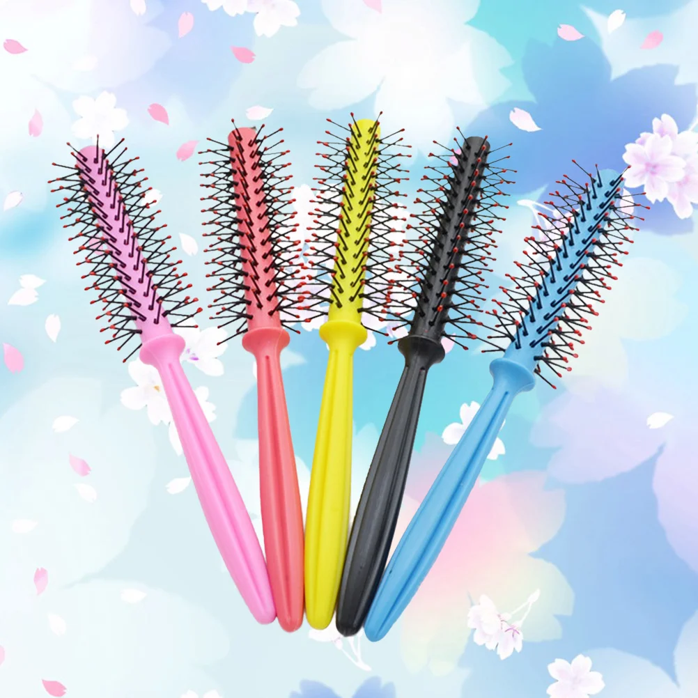 

Round Bristles Curly Brush Round Bristles Rollingb Style Detangling Comb Hair Care Tool Curly Hair Comb