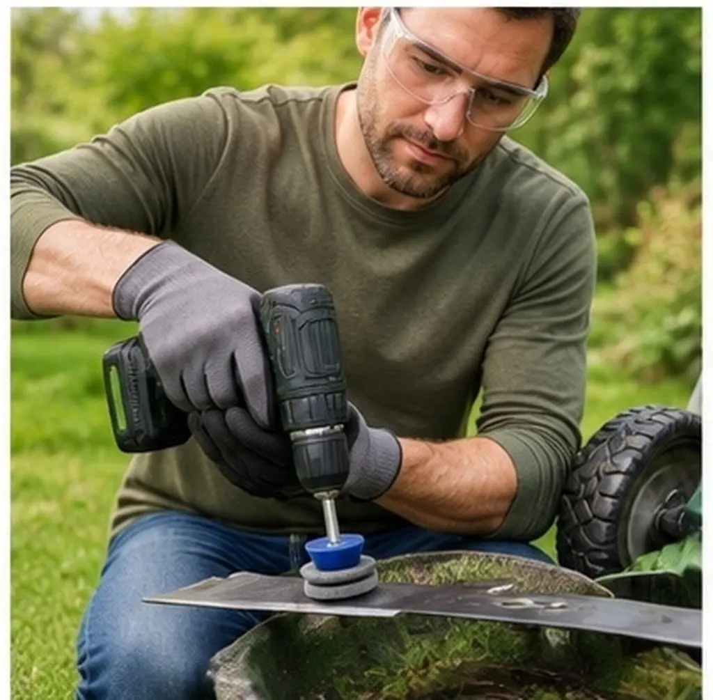 Lawn Mower Blade Sharpener Grinding Stone Industrial Grinding Head Garden Tool Accessory Easy to Use