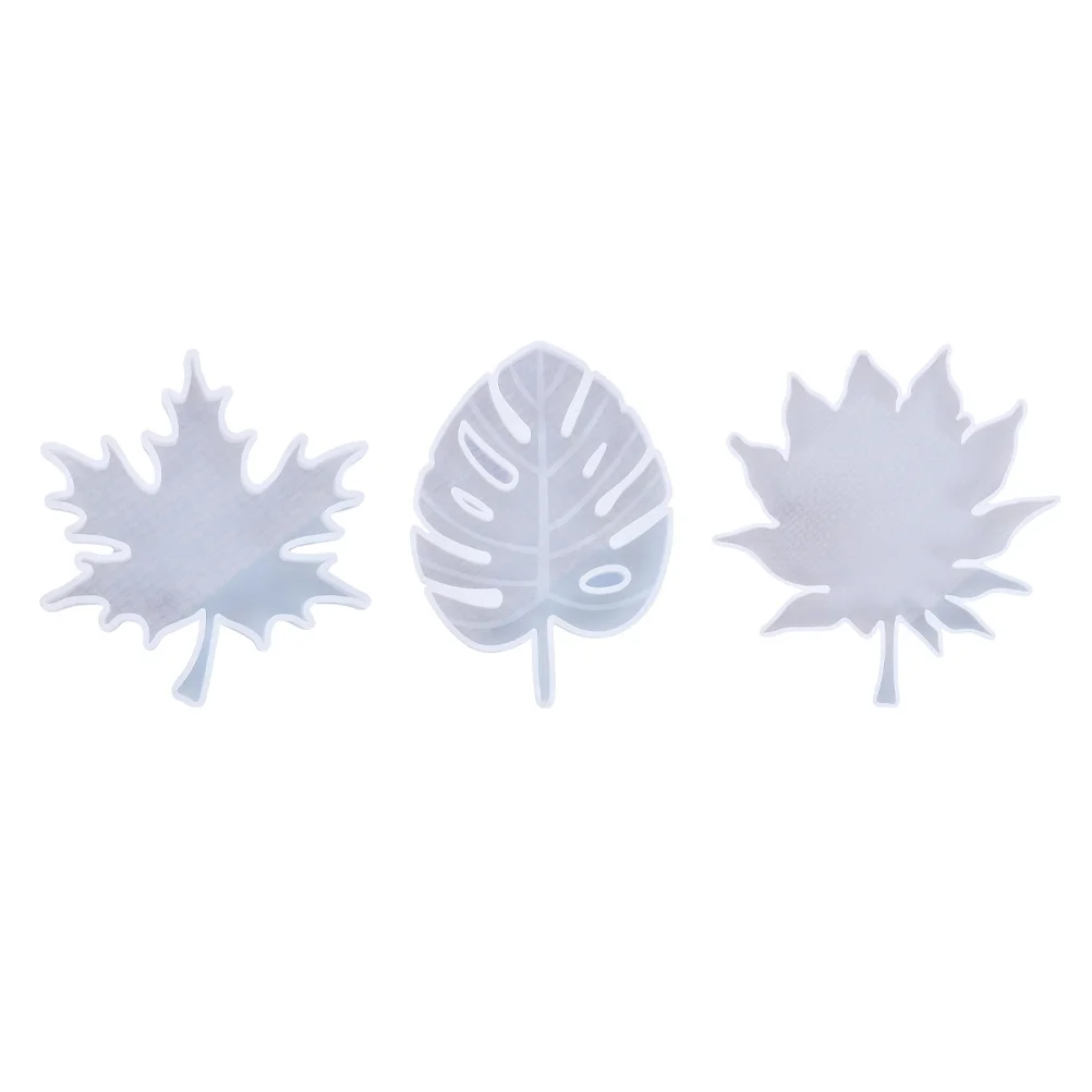 

3pcs Silicone Resin Coaster Maple Leaf Shape Diy Epoxy Casting Mold For Decorative Crafts Jewelry Making Art Mold