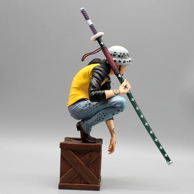 Anime uma peça wano país estátua trafalgar d água lei figuras decoração modelo 21cm pvc coleção estatueta brinquedos periféricos