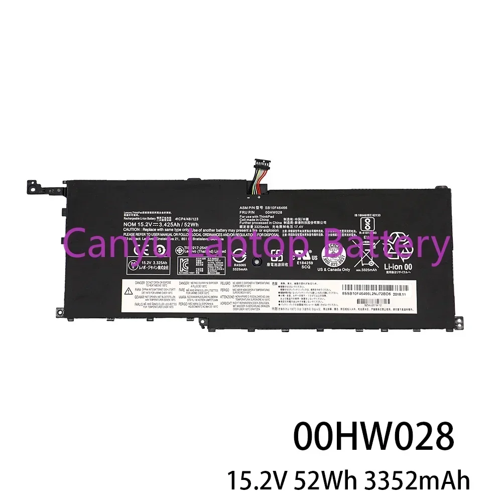 01AV439   For Lenovo ThinkPad X1 Carbon Gen 4 (2016) X1 Yoga 1st(2016) SB10F46467 SB10K97567 00HW028 00HW029 New Laptop battery