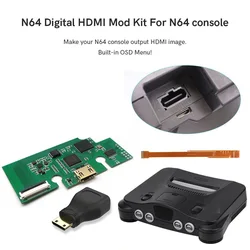 Hispeedido N64 디지털 HDMI 호환 MOD 키트, N64 콘솔용 디지털-디지털 HDMI 호환 모드 키트