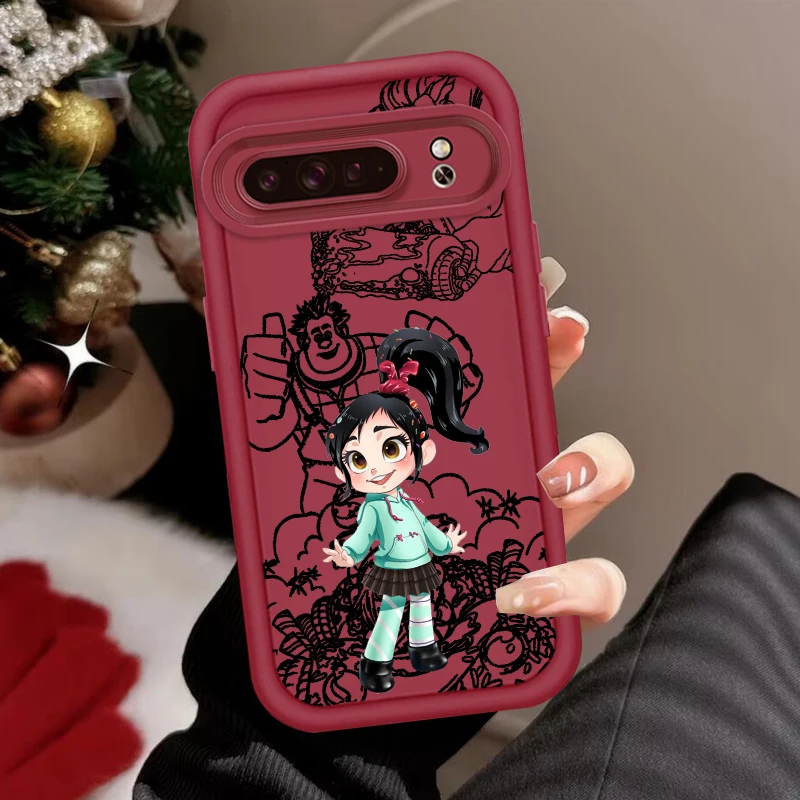 Wreck It Ralph Cartoon Disney For Google Pixel 9 8A 8 7 7A Pro XL 5G Eye Ladder Phone Case Soft TPU Shockproof Cover