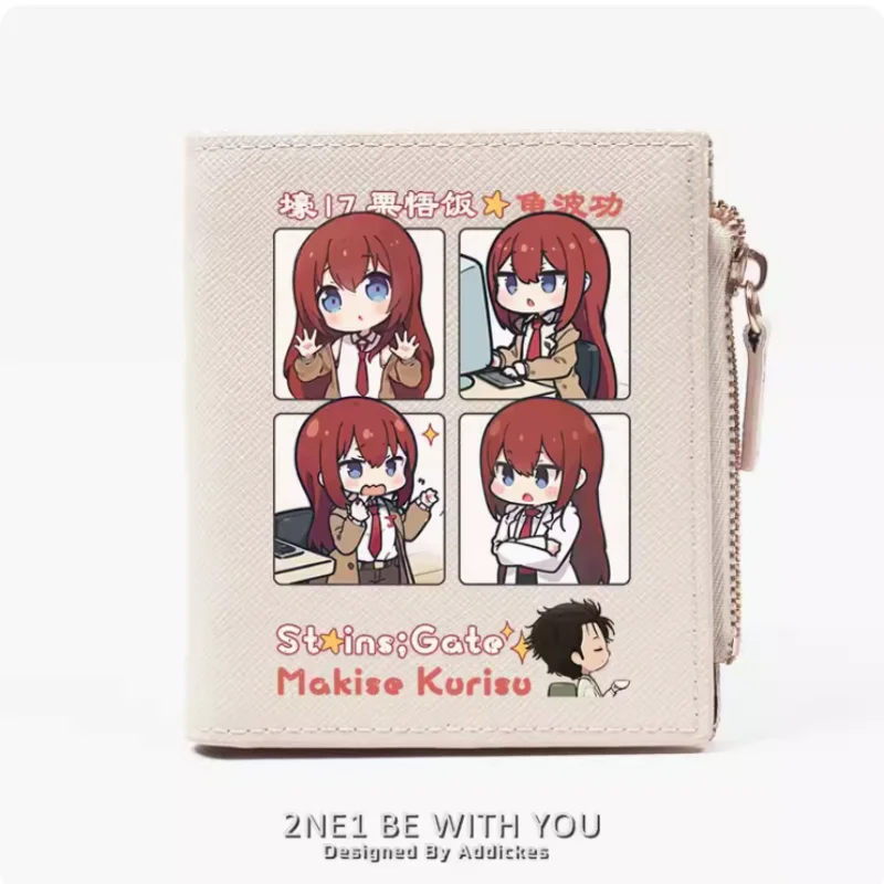 

Anime Steins Gate Makise Kurisu Fashion Wallet PU Purse Card Coin Zipper Money Bag Cosplay Gift B724