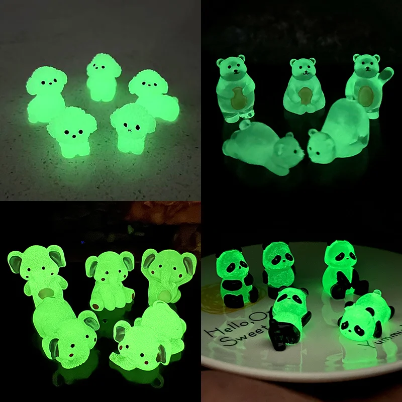 8Pcs Cute Fridge Magnets Cartoon Animal Polar Bear Elephant Panda Dog Capybara Model Magnetic Hooks for Message Board Home Decor