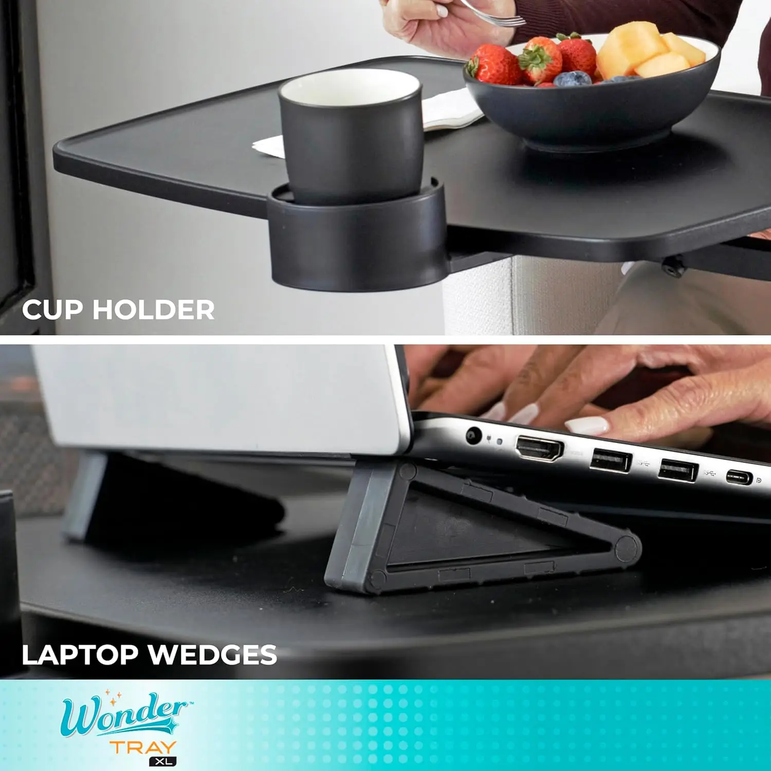 Stander Wonder Tray, Adjustable Swivel TV Tray Table, Extra Large Laptop Desk, Couch Desk, Side Tables & Gaming Desk,