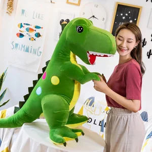 Polka Dot Peluş Dinozor Bebek, Tyrannosaurus Bebek yastık, büyük peluş oyuncak, en iyi hediye Oyuncakların ilk 10 satışı-puantiyeli-no. 10