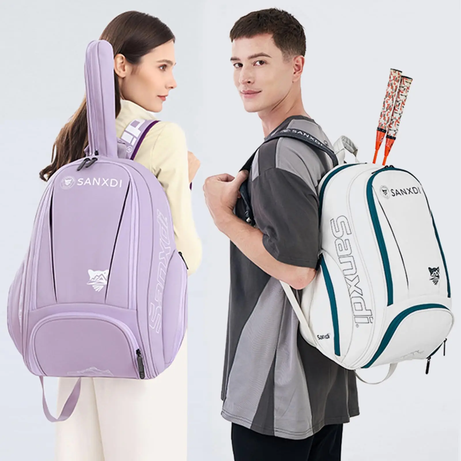 

Sanxdi Tennis/badminton Backpack Unisex Outdoor Sports Backpack Hard-Shell Insulated Compartment Large-Capacity Shoe Compartment