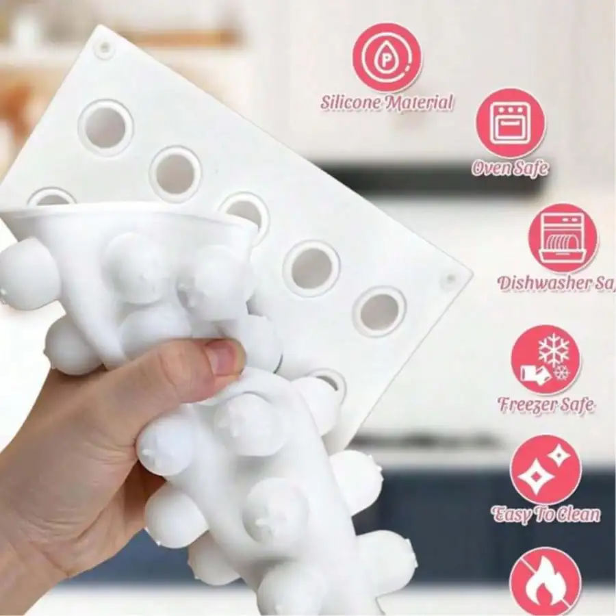 1-2PCS Chocolate Molds 35-Cavity Sphere Shape - Silicone Molds for Candy,Jelly, Pudding, Keto Snacks & Cake Decor, Silicone Mold