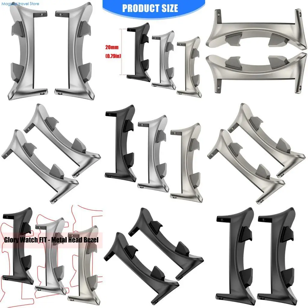 N2UB 2pcs Watch Band Connection Accessory Watch Straps Connector Adapter Band Metal Link Attachment for Watch Fit
