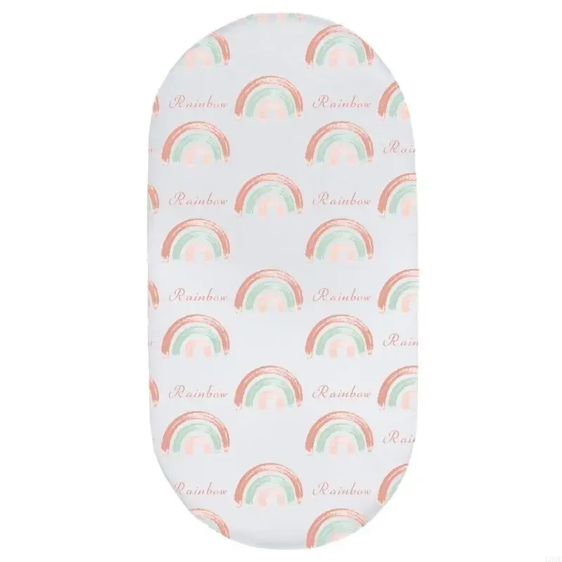 

Простыня на резинке L38E для детской кроватки, хлопковая простыня для люльки, чехол для матраса, съемные чехлы для колыбели, приятные для кожи