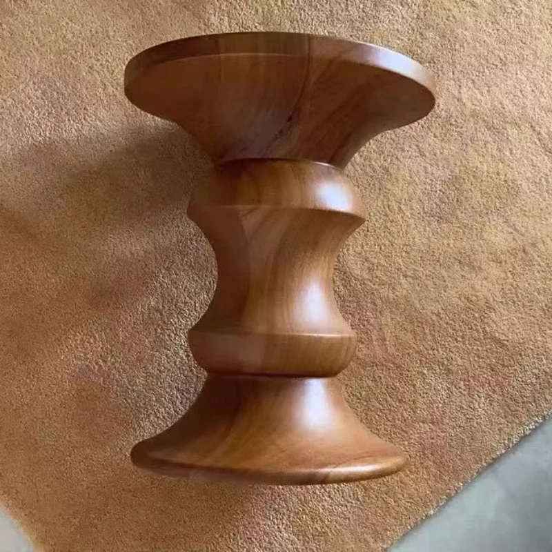 

Modern solid walnut stools home furniture in three shapes