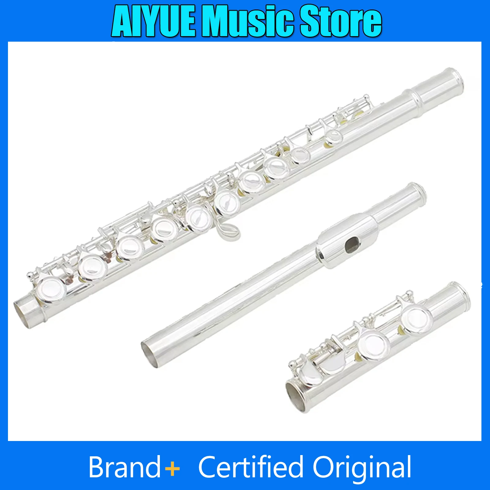 

SLADE 16 Holes Flute C Key Closed Silver Flute Cupronickel Silver Professional Woodwind Instruments Flute Set With Parts
