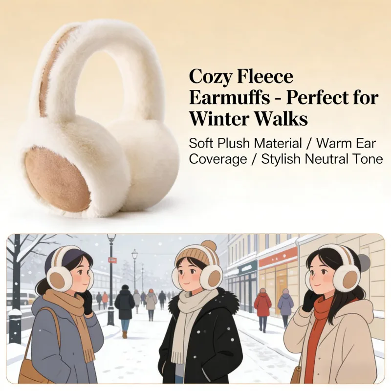 1PC Classic Ear Muffs Unisex Ear Suede Plush Earmuffs Women Winter Plush Insulation Warmer Winter Outdoor Sport Earmuffs Fashion