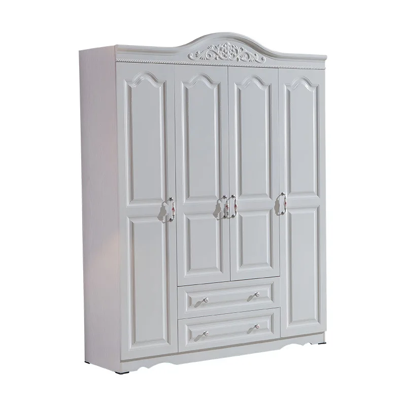 Economical Three Four Door Wardrobe Bedroom Storage Board Multi Functional Assembly European Storage Cabinet