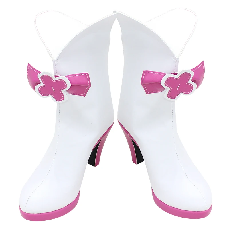 KiraKira Cure Flora Cosplay Sapatos Botas de Carnaval de Halloween Sapatos de Couro PU Cosplay Prop Custom Made