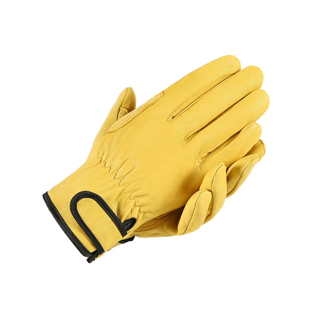 Work Gloves Leather Workers Work Welding Safety Protection Garden Sports Motorcycle Driver Wear-resistant Gloves Riding Gloves