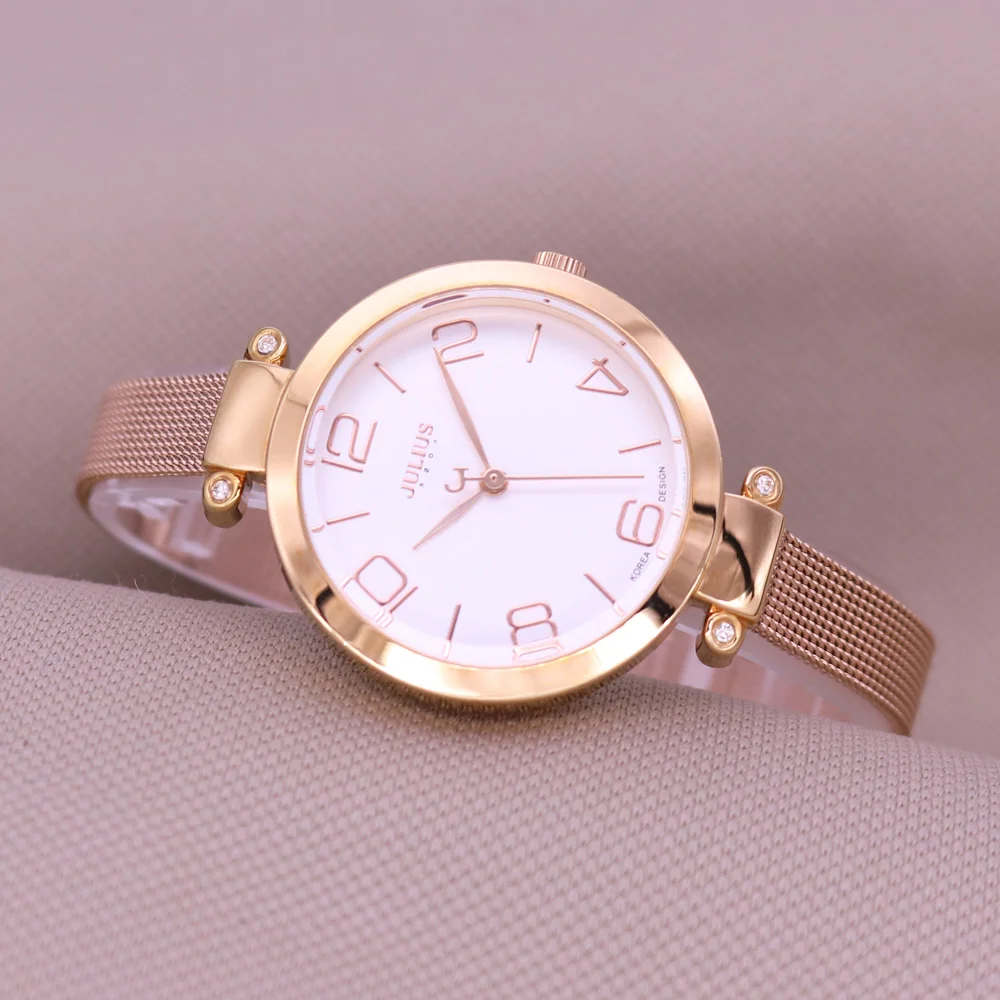 Women's Watch Japan Quartz Hours Simple Fine Fashion Dress Bracelet Stainless Steel Girl Gift Julius No Box
