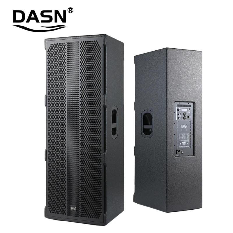 DASN Q215DC Double 15 Inch 1000W RMS DJ System Home Stage Active Full Frequency Wooden Cabinet Speaker