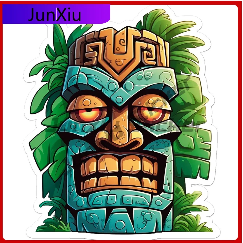

Tiki Statue Vinyl Cute Top Quality Waterproof Creative Car Decal Accessory Laptop Window Bumper Auto Exterior Gift Decor