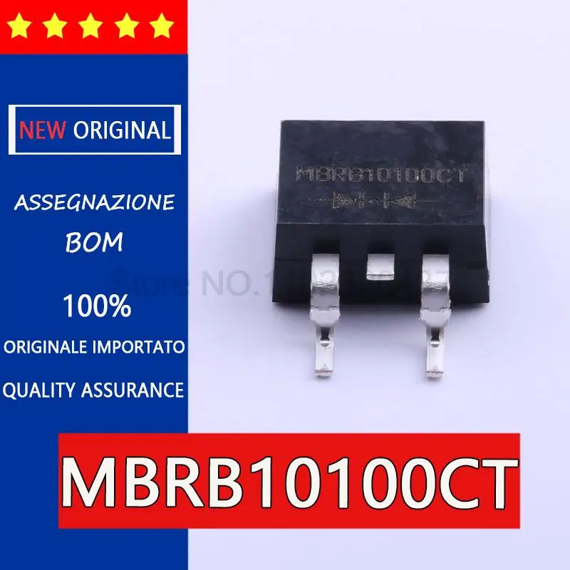 5PCS MBRB10100CT Schottky diode 10A 100V TO-263 B10100G Schottky diode