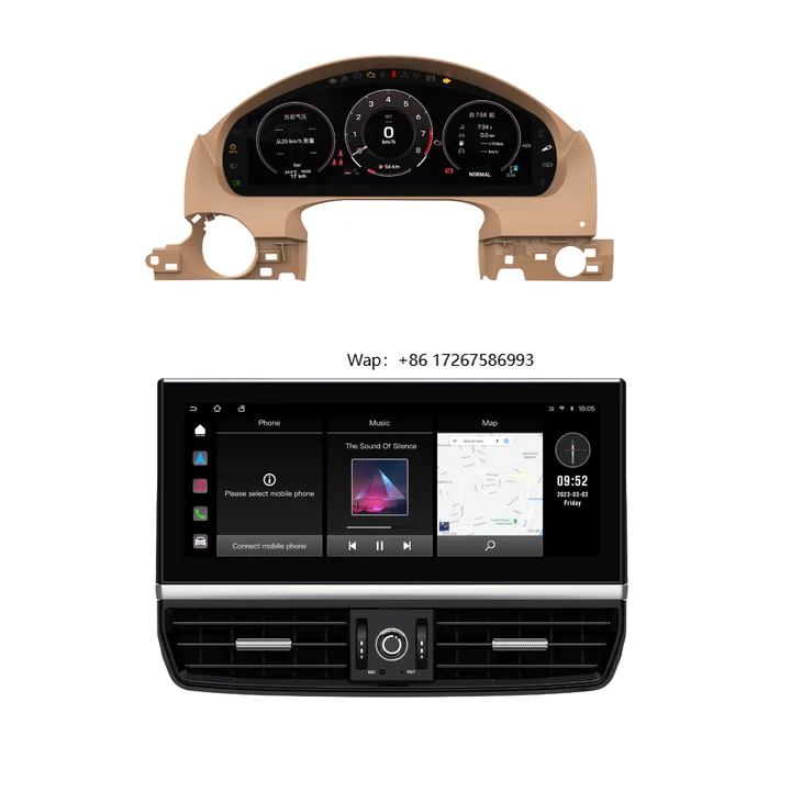 

LCD Dashboard Panel Virtual Instrument Cluster LCD Speedometer for PORS 2010-2017 Car Odometer Carplay