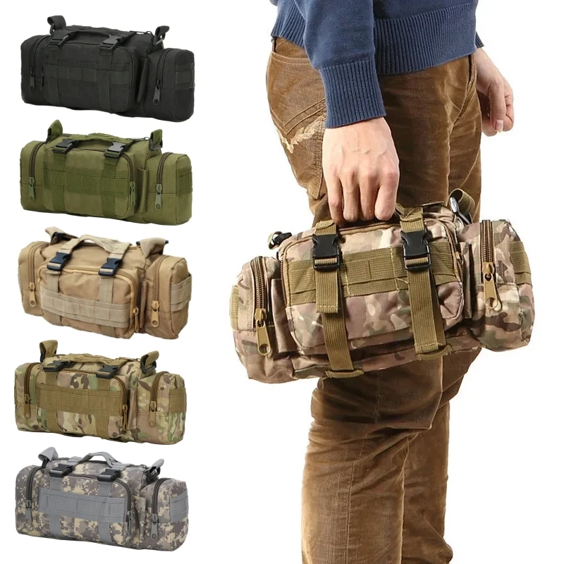 High Quality Outdoor Military Tactical Backpack Waist Pack Tactical Fanny Pack Mochilas Molle Camping Hiking Pouch 3P Chest Bag