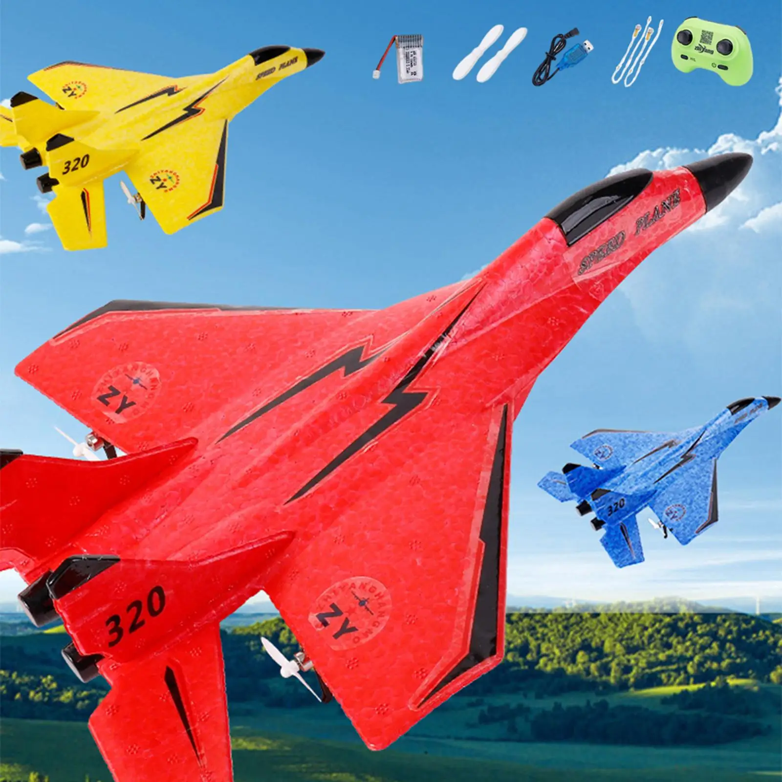 Fixed Wing Aircraft RC Glider Jet Fighter RC Foam Airplane Model Toy RC Plane