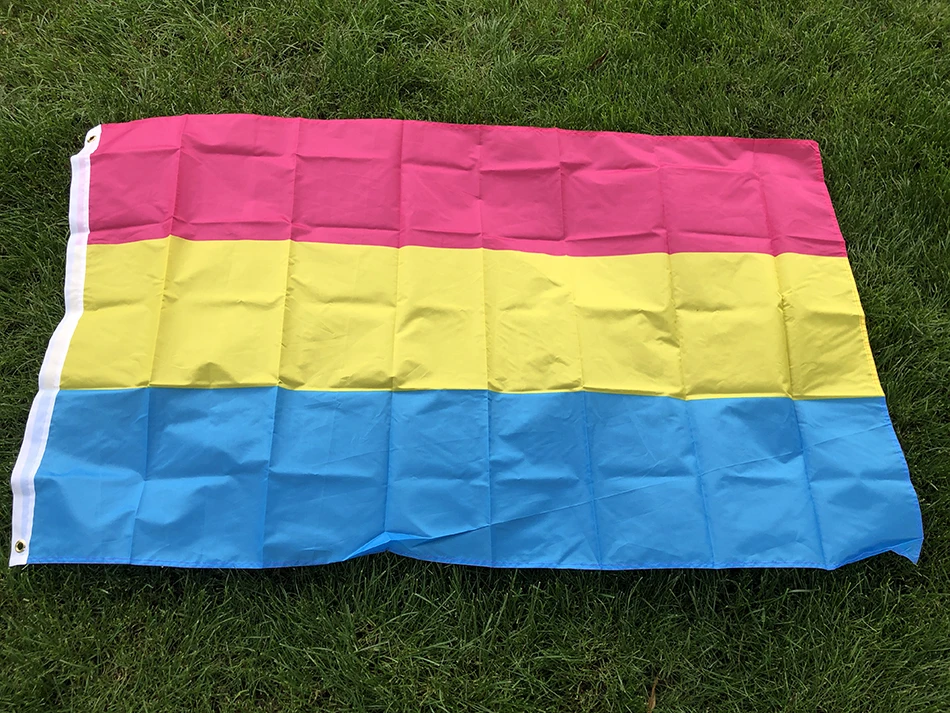 LGBT Flag 90x150cm Double Side Printed Polyester Hanging Omnisexual LGBT Pride Pan Pansexual Flag