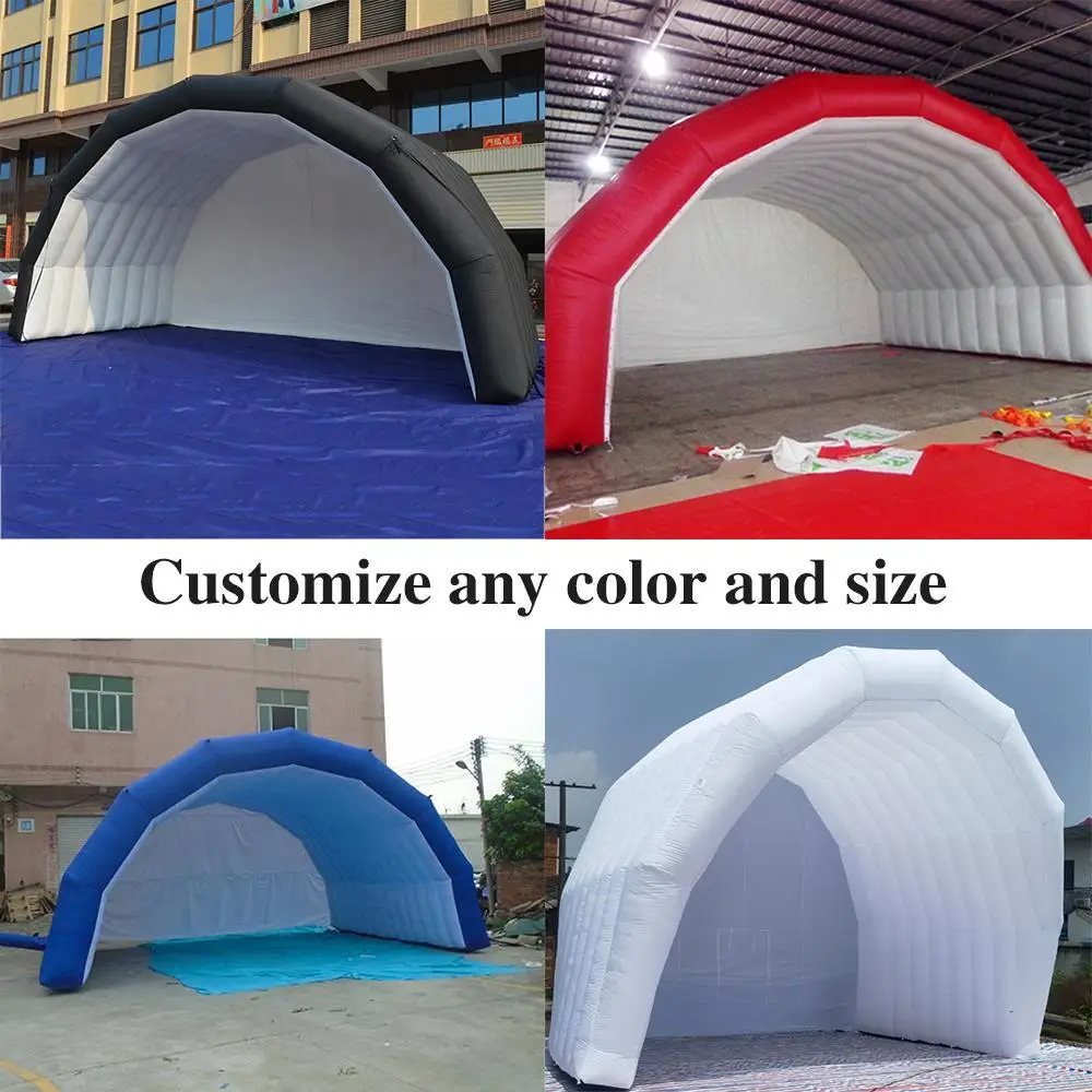 Free Ship By Air Gray Black White Red Blue Inflatable Stage Tent Cover Marquee Promotional Event Tents with Blower