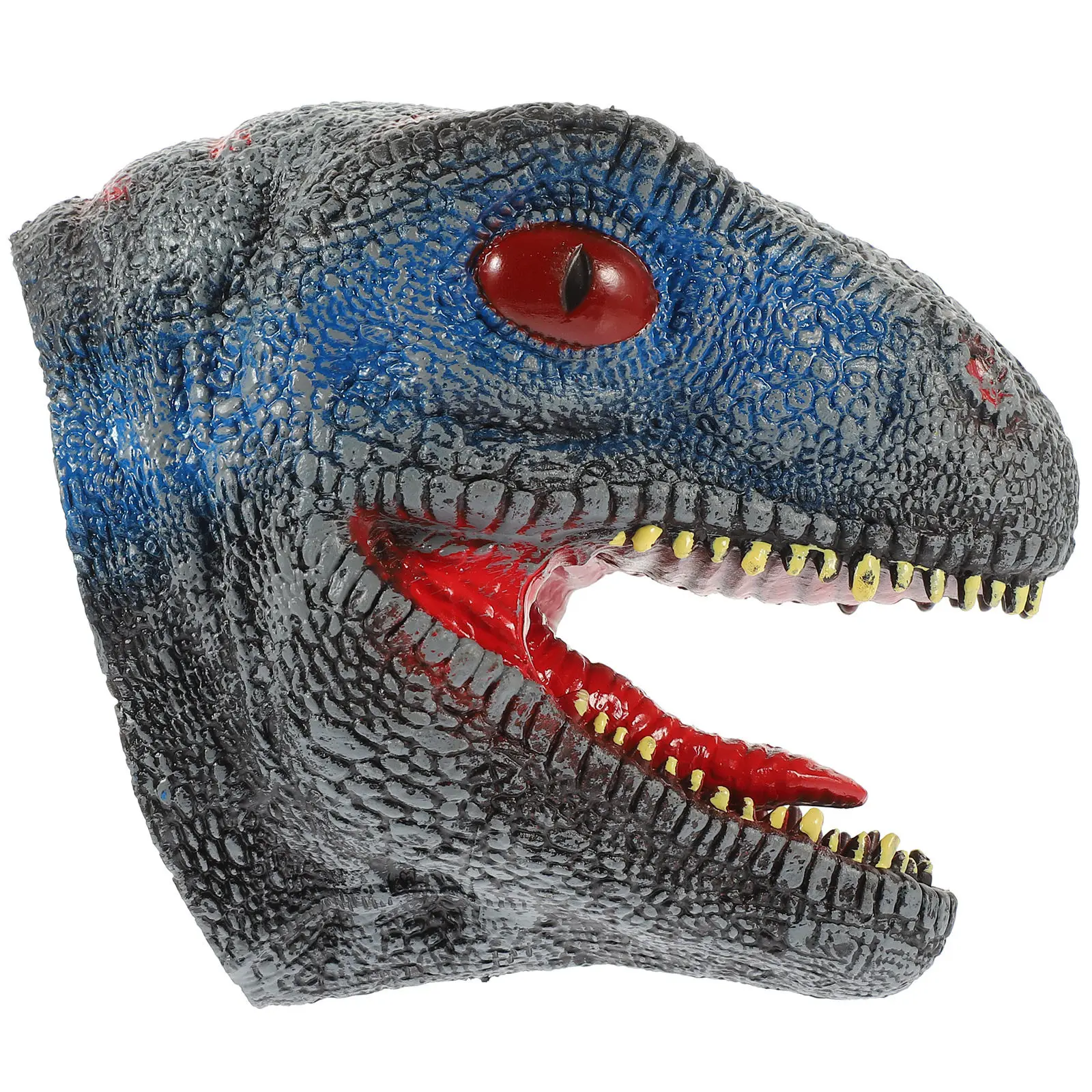 

Резиновая кукла-перчатка в виде головы динозавра Велоцираптора, реалистичного размера, для ролевых игр, развивающая игрушка-животное на палец