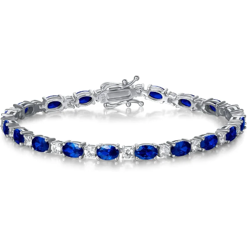 

Hypoallergenic 925 Sterling Silver Birthstone Tennis Bracelet for Women Mom, 7"(17.8cm) Elegant Charm Gift