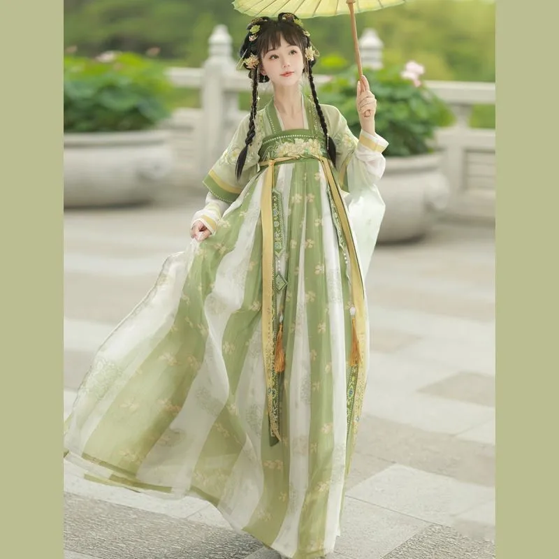 New Yuming Adult Women's Han Chinese Clothing Chest Embroidery Jacket and Dress Daily Super Fairy Full Set