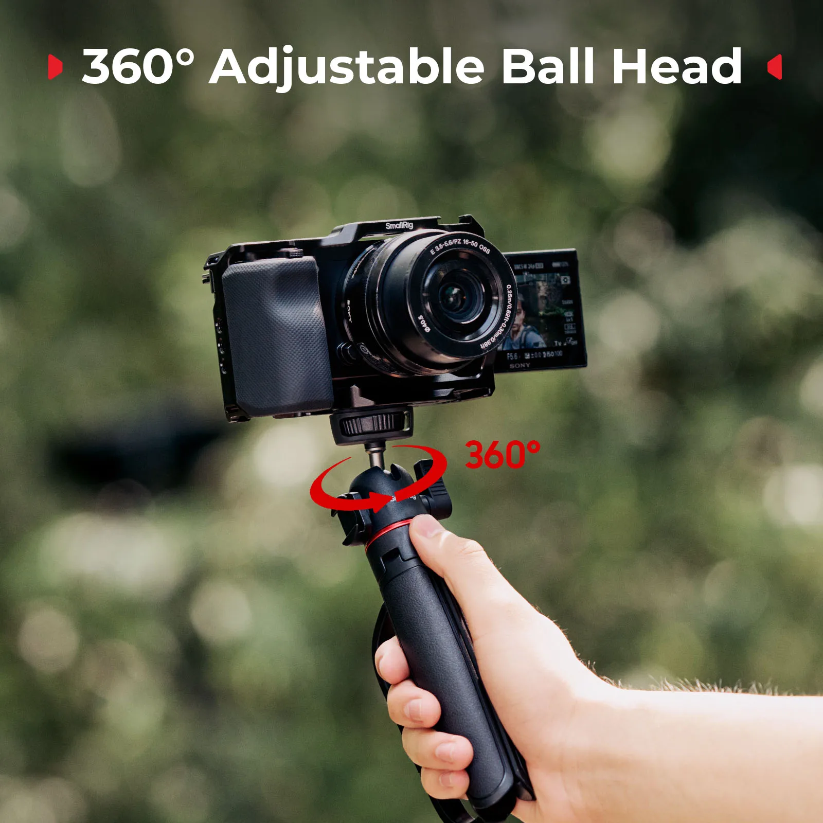 Штатив SmallRig VT-15 для видеоблогов в форме карабина с крюком Mantis Hook 360 °   Шарнирная удлинительная селфи-палка для DSLR-камер, экшн-камер и телефонов