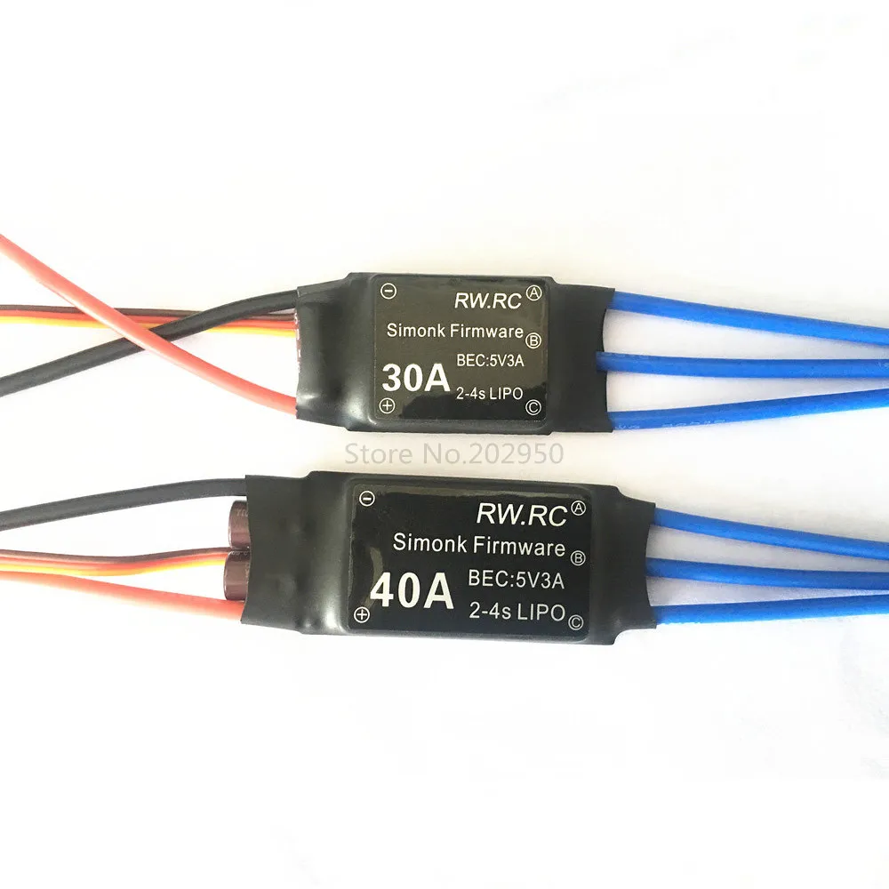 1piece Simonk 30A/40A 2-4S Brushless ESC Speed Control For Multicopter