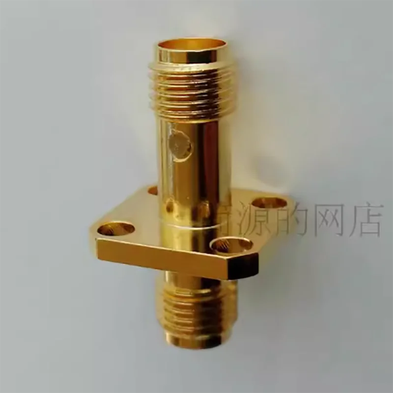 2pcs SMA-KFK-1 RF adapter 18G high-frequency SMA with flange double female connector SMA-KKF adapter